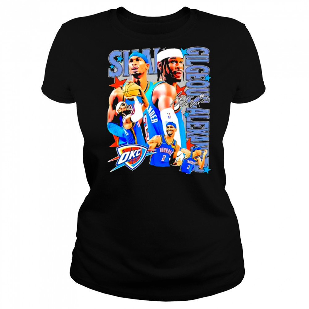 Shai Gilgeous Alexander Oklahoma City Thunder player collage shirt Women's T-shirt