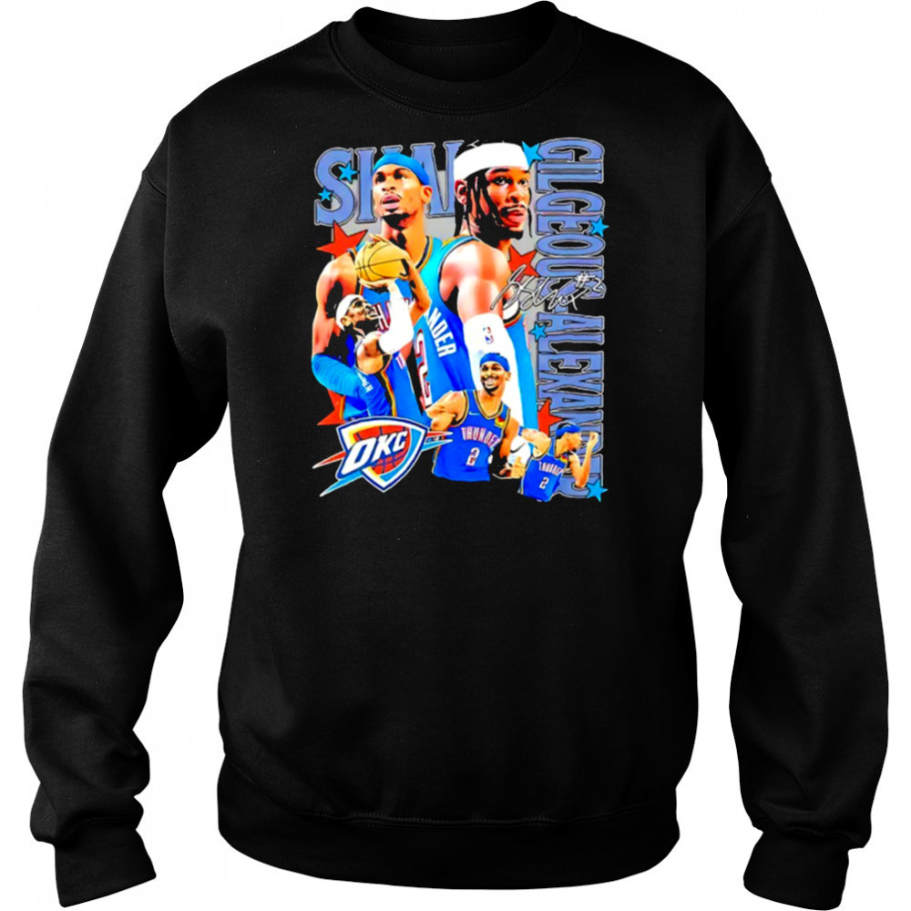 Shai Gilgeous Alexander Oklahoma City Thunder player collage shirt Hoodie