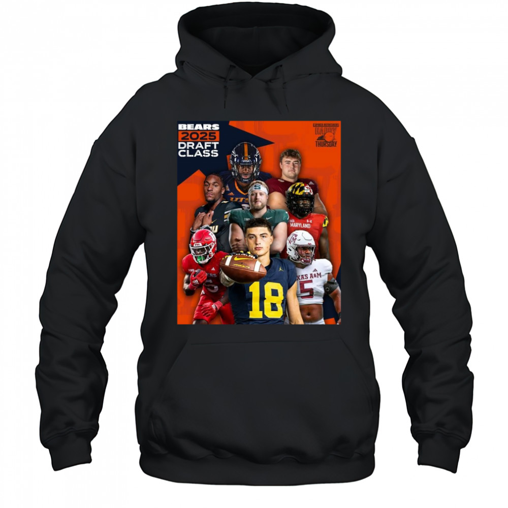 Spiked Refreshers Happy Thursday ZahQuan Frazier Ozzy Trapilo Luther Burden lll Chicago Bears 2025 Draft Class Poster t-shirt Hoodie