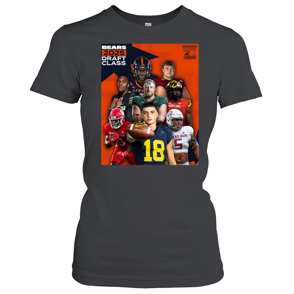 Spiked Refreshers Happy Thursday ZahQuan Frazier Ozzy Trapilo Luther Burden lll Chicago Bears 2025 Draft Class Poster t-shirt Women's T-shirt