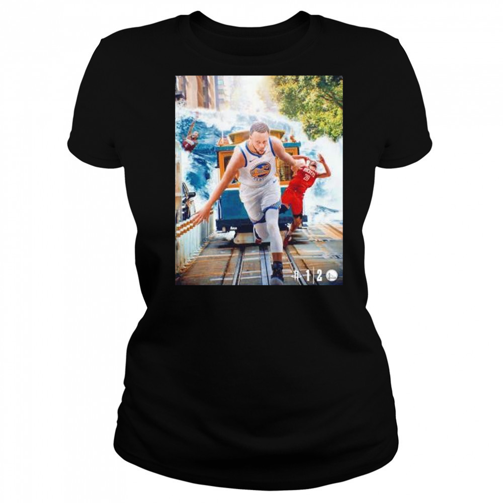Stephen Curry Golden State Warriors win Houston Rockets 2 1 shirt Women's T-shirt