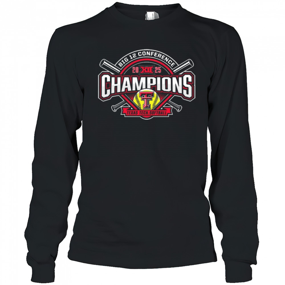 Texas Tech Red Raiders Softball NCAA Big 12 Conference Champions 2025 t-shirt Long Sleeved