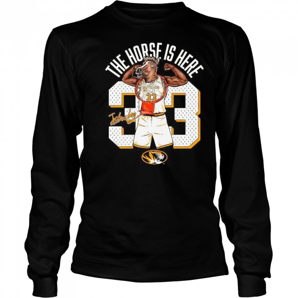 The horse is here no 33 Joshua Gray Missouri Tigers shirt Long Sleeved
