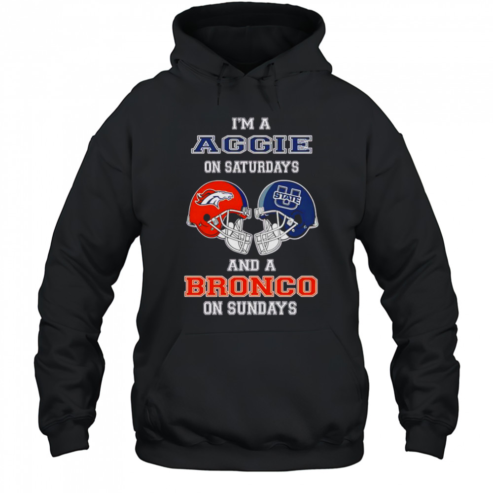 Top I’m A Uggie On Saturdays And A Bronco On Sundays T-Shirt Hoodie