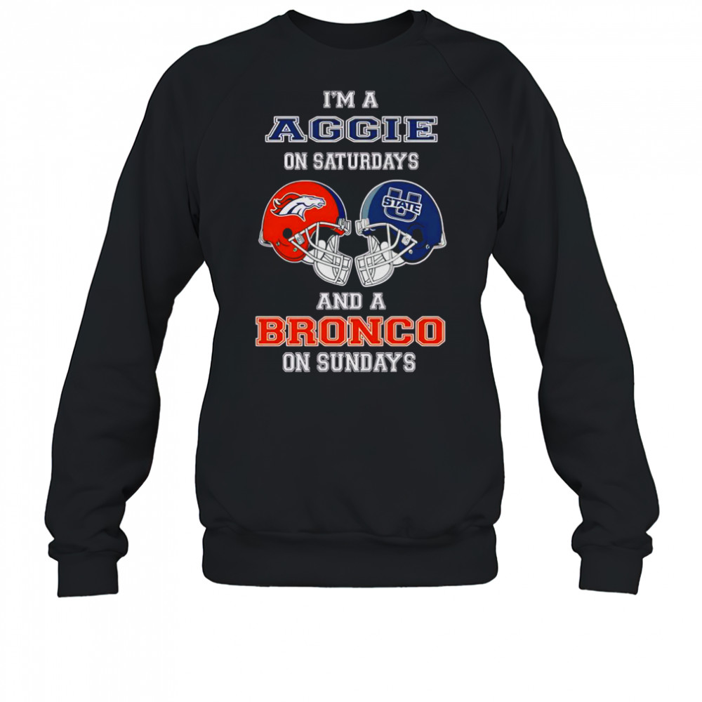 Top I’m A Uggie On Saturdays And A Bronco On Sundays T-Shirt Sweatshirt