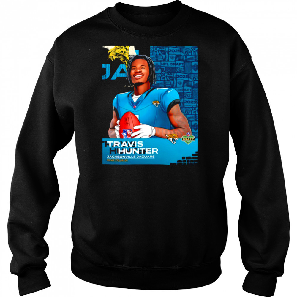 Travis Hunter Jacksonville Jaguars 2025 NFL Draft art shirt Hoodie