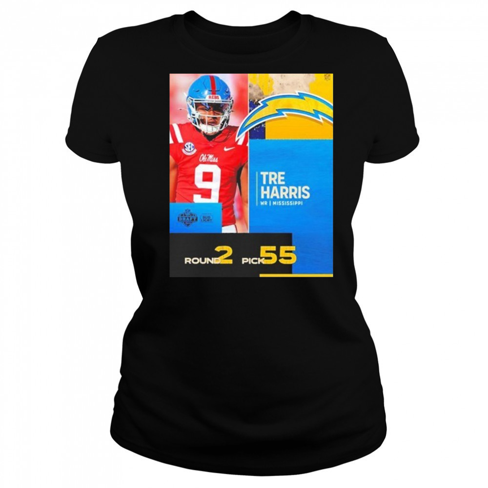 Tre Harris Los Angeles Chargers Pick 2025 Nfl Draft T-Shirt Women's T-shirt