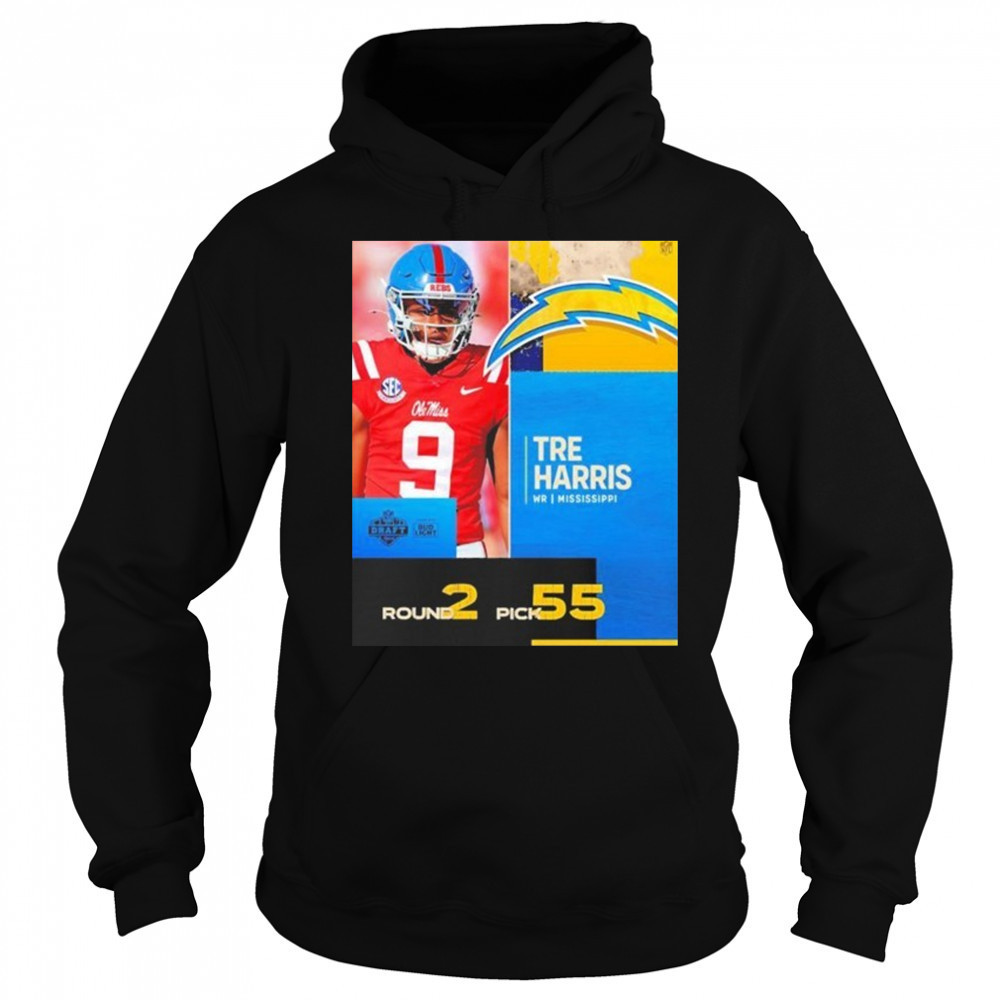 Tre Harris Los Angeles Chargers Pick 2025 Nfl Draft T-Shirt Sweatshirt