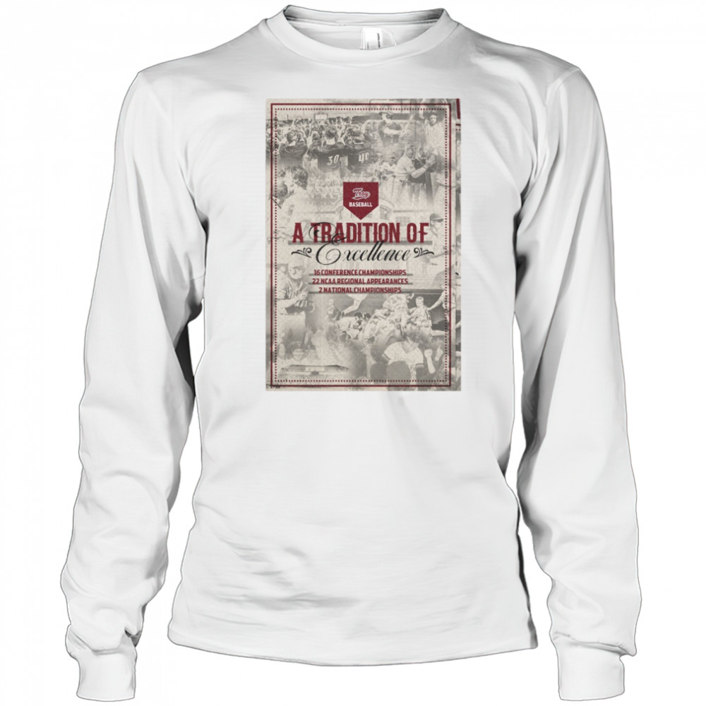 Troy Trojans Baseball A Tradition Of Excellence 16 Conference Championships 22 NCAA Regional Appearances Poster t-shirt Long Sleeved