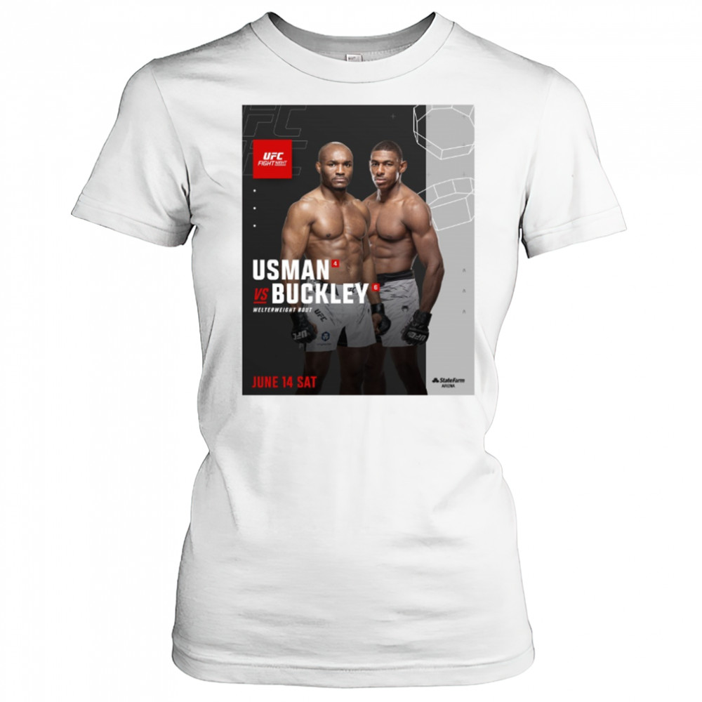 UFC Fight Night Kamaru Usman vs Joaquin Buckley Welterweight Bout June 14 2025 Sat Poster t-shirt Women's T-shirt