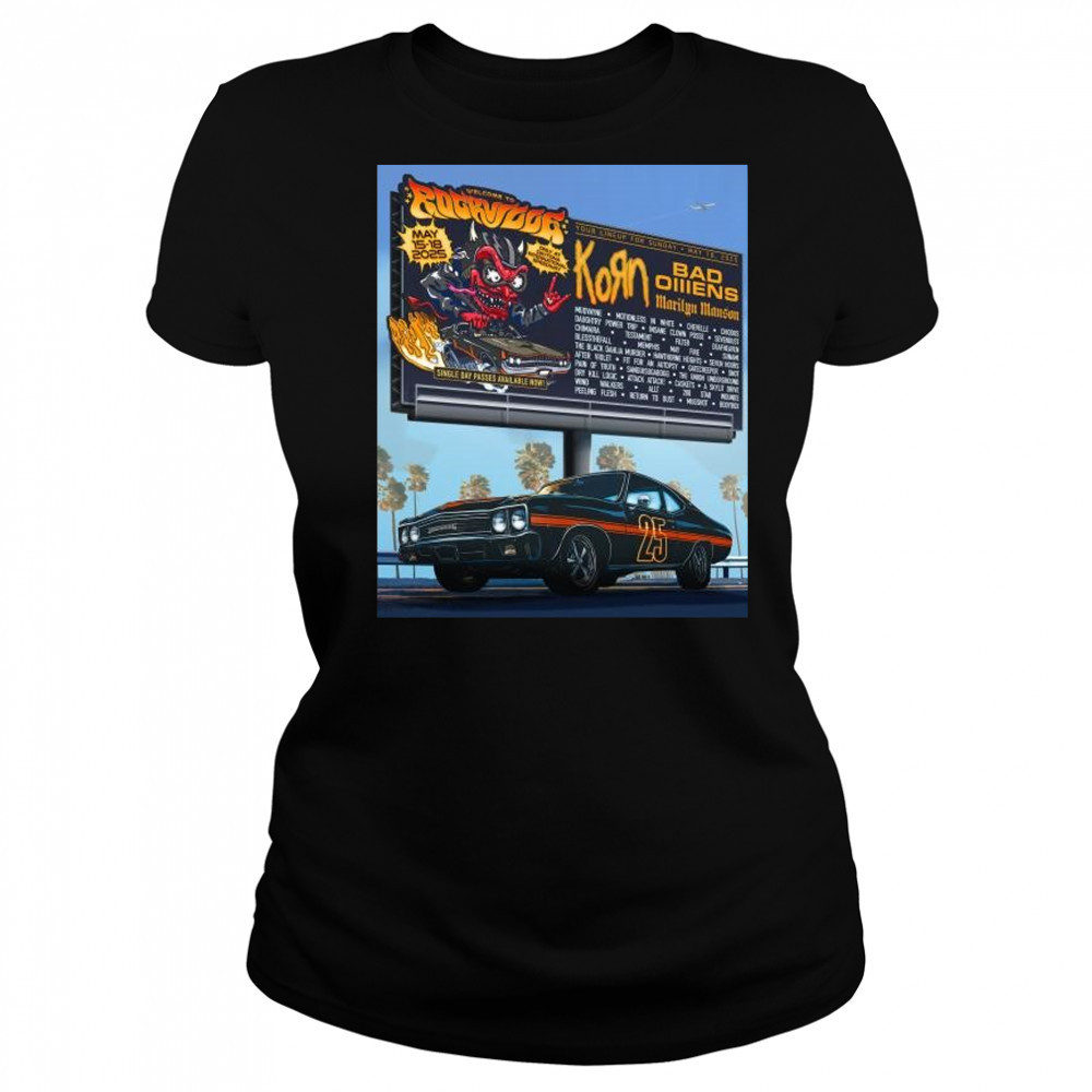 Welcome To Rockville May 15-18 2025 Korn Bad Olliens Marilyn Manson Only At Daytona International Speedway t-shirt Women's T-shirt
