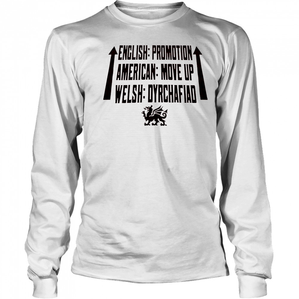 Wrexham AFC English Promotion American Move Up Welsh Dyrchafiad 2025 t-shirt Long Sleeved