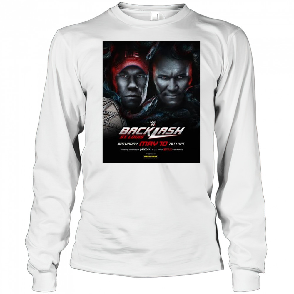 WWE Backlash John Cena will defend the Undisputed WWE Championship against Randy Orton St. Louis May 10 2025 t-shirt Long Sleeved