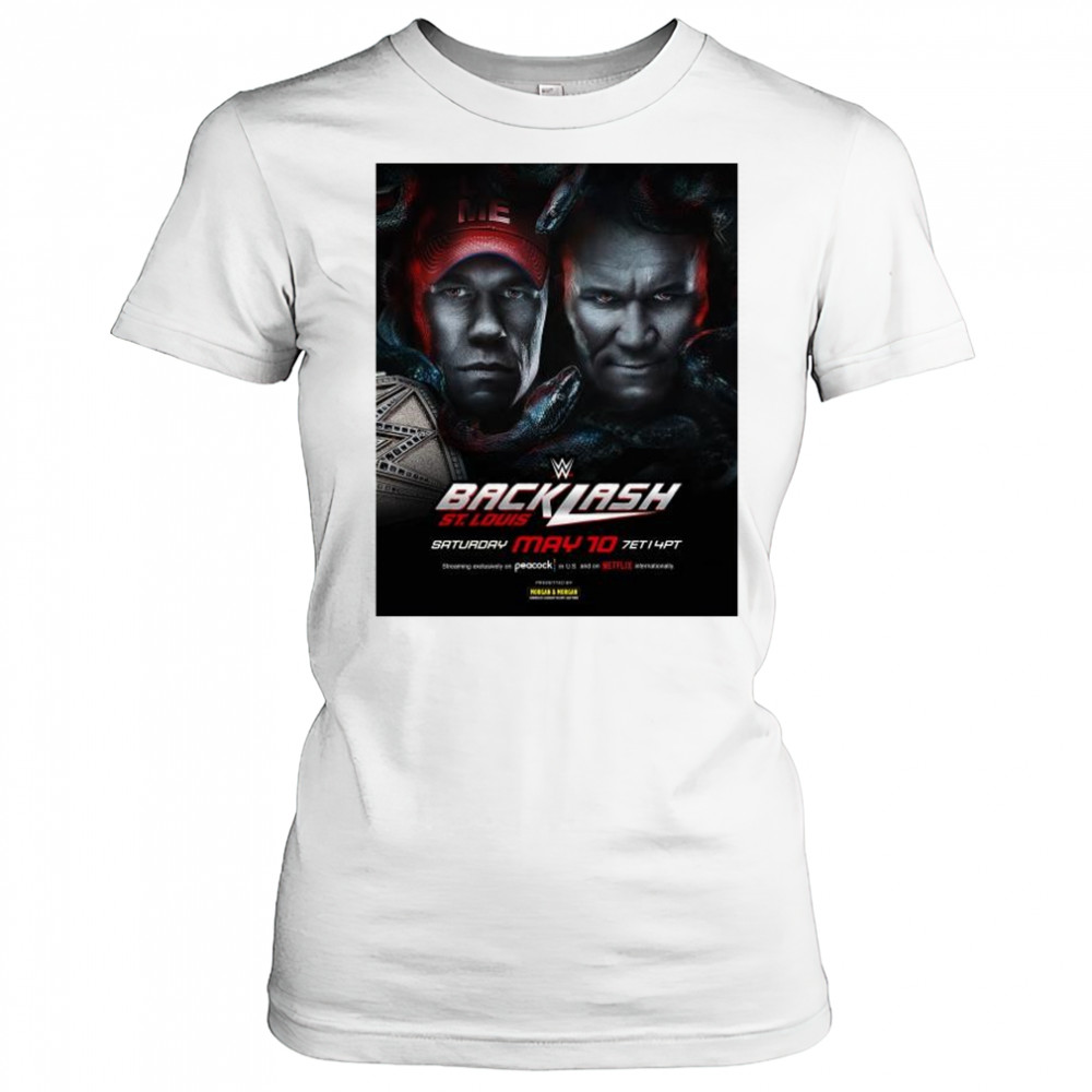 WWE Backlash John Cena will defend the Undisputed WWE Championship against Randy Orton St. Louis May 10 2025 t-shirt Women's T-shirt