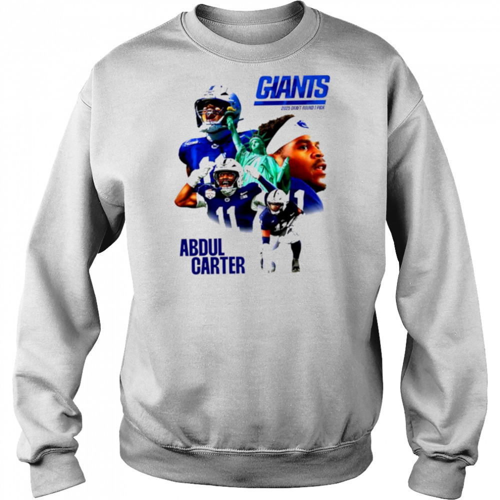 Abdul Carter NY Giants 2025 Draft round 1 pick shirt Hoodie