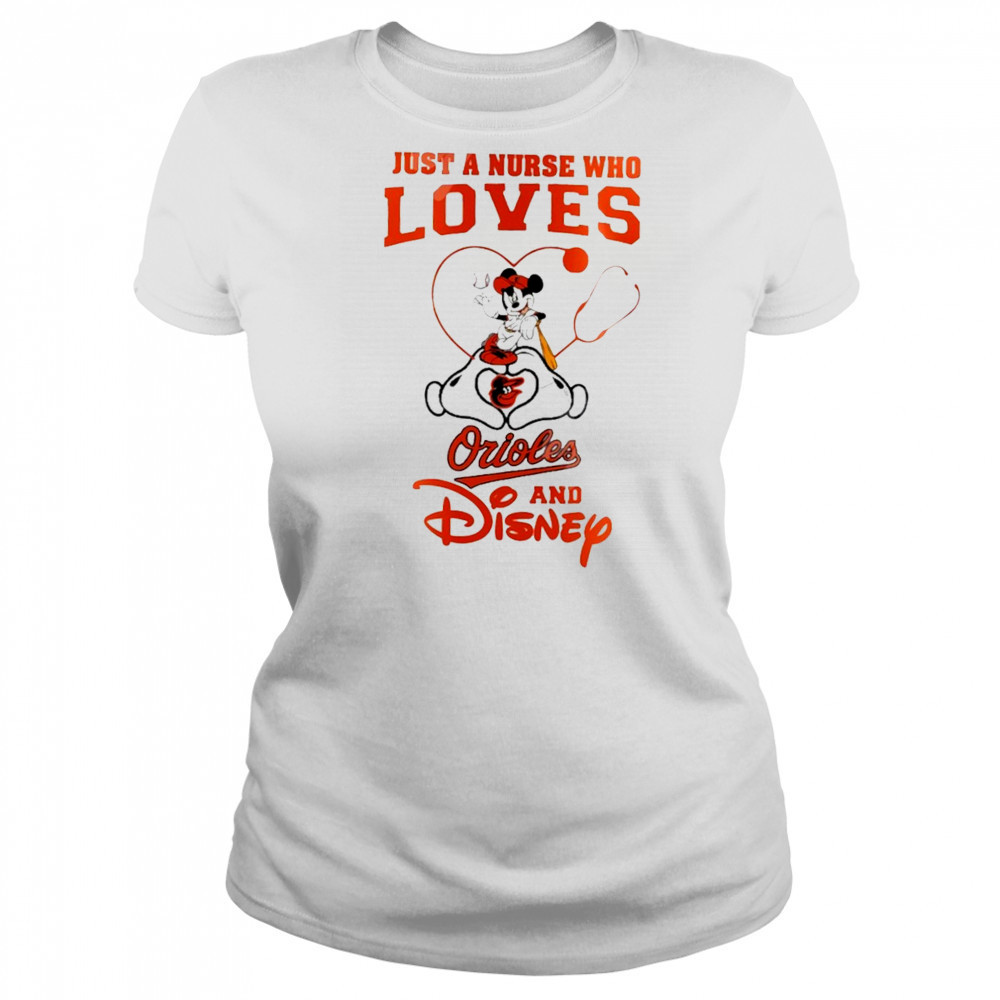 Baltimore Orioles X Mickey Mouse Just A Nurse Who Loves Chicago And 2025 T-Shirt Women's T-shirt