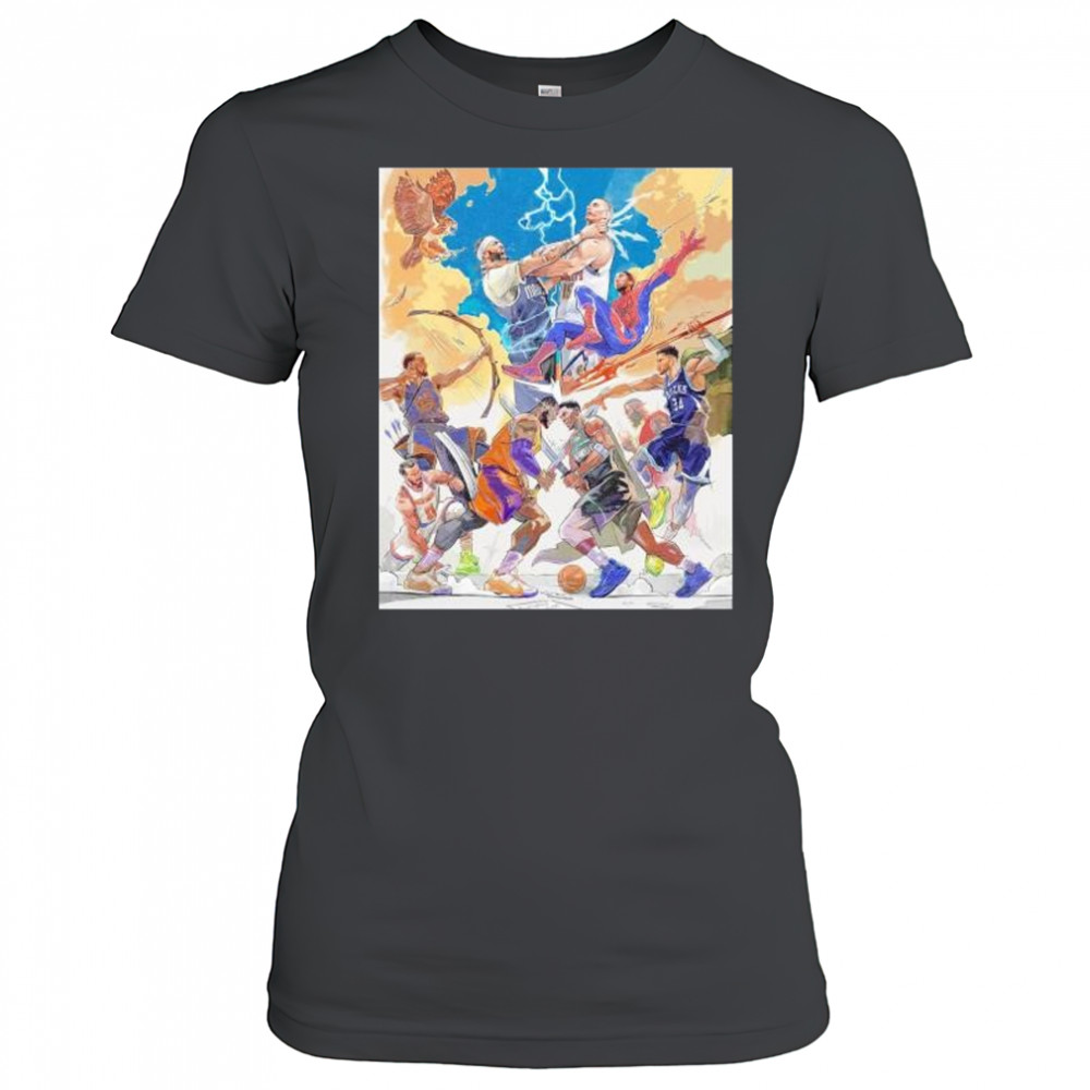 Battle of Gods NBA Playoffs 2025 Mavs vs Nuggets Lakers vs Timberwolves shirt Women's T-shirt