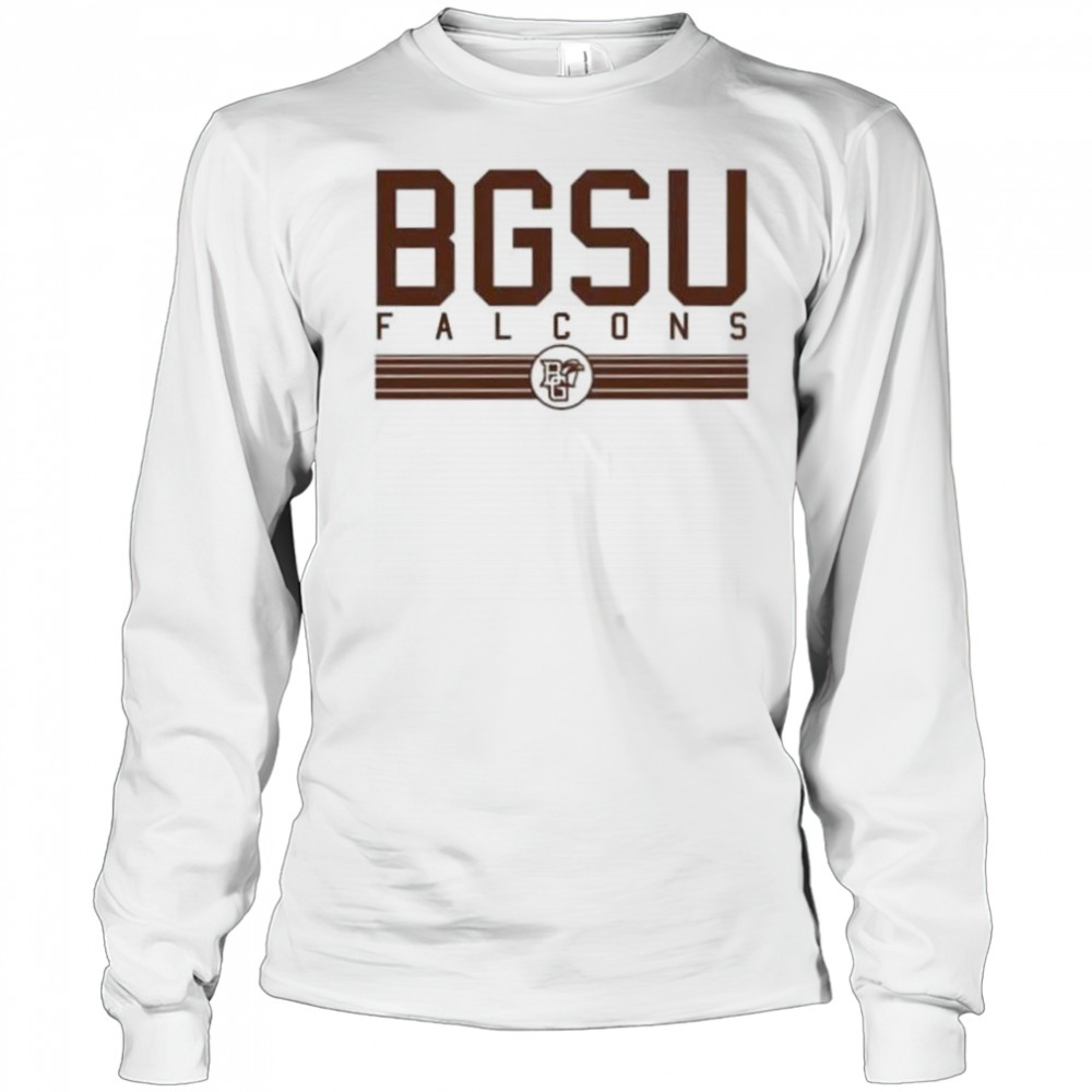 BGSU Falcons logo stripe shirt Long Sleeved