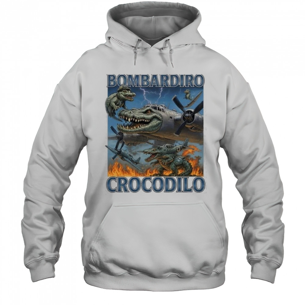 Bombardiro Crocodilo Italian Brainrot Meme Shirt Hoodie
