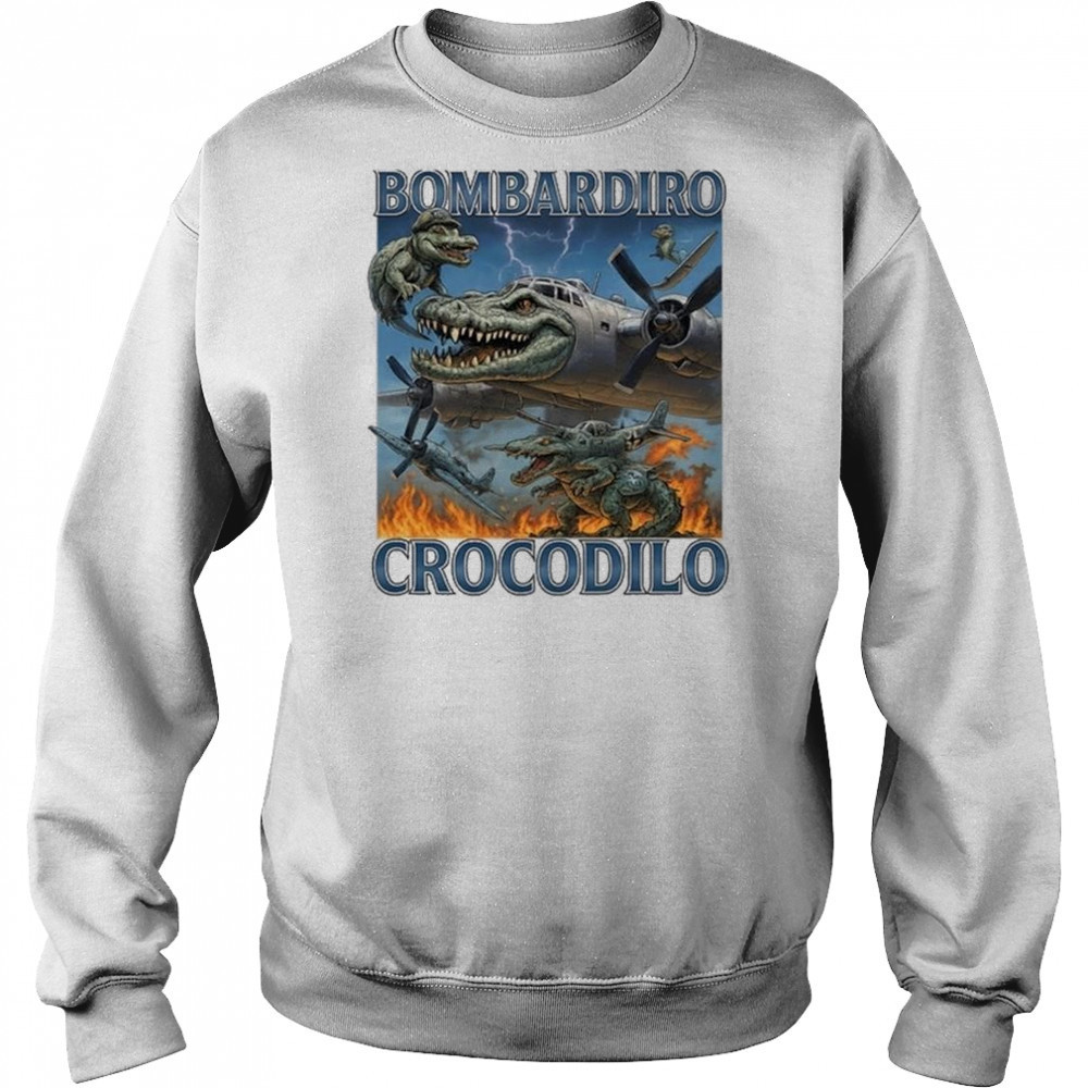 Bombardiro Crocodilo Italian Brainrot Meme Shirt Hoodie