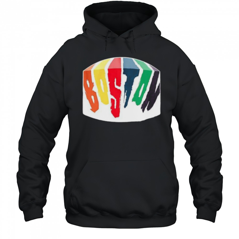 Boston rainbow paint colorful shirt Hoodie