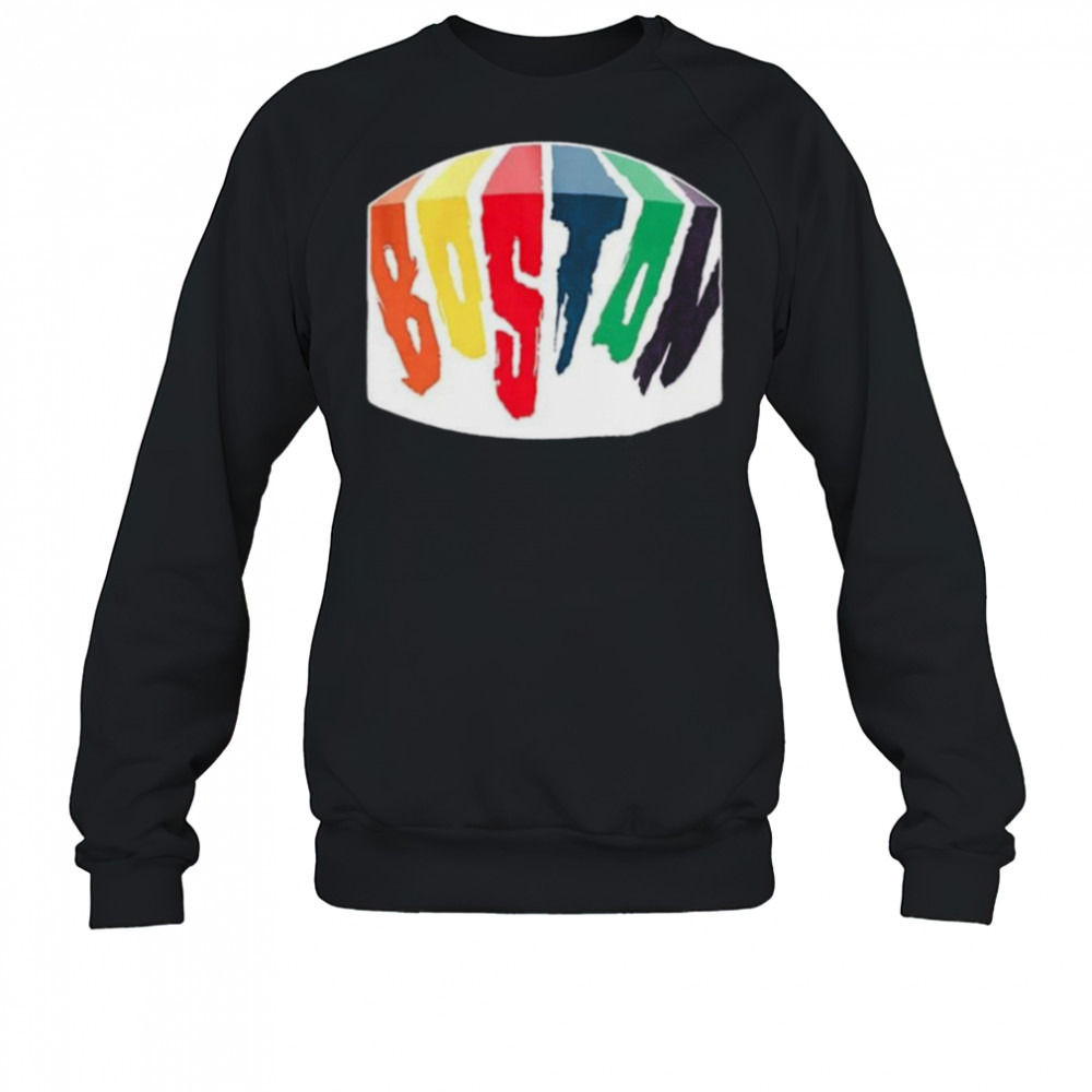 Boston rainbow paint colorful shirt Sweatshirt