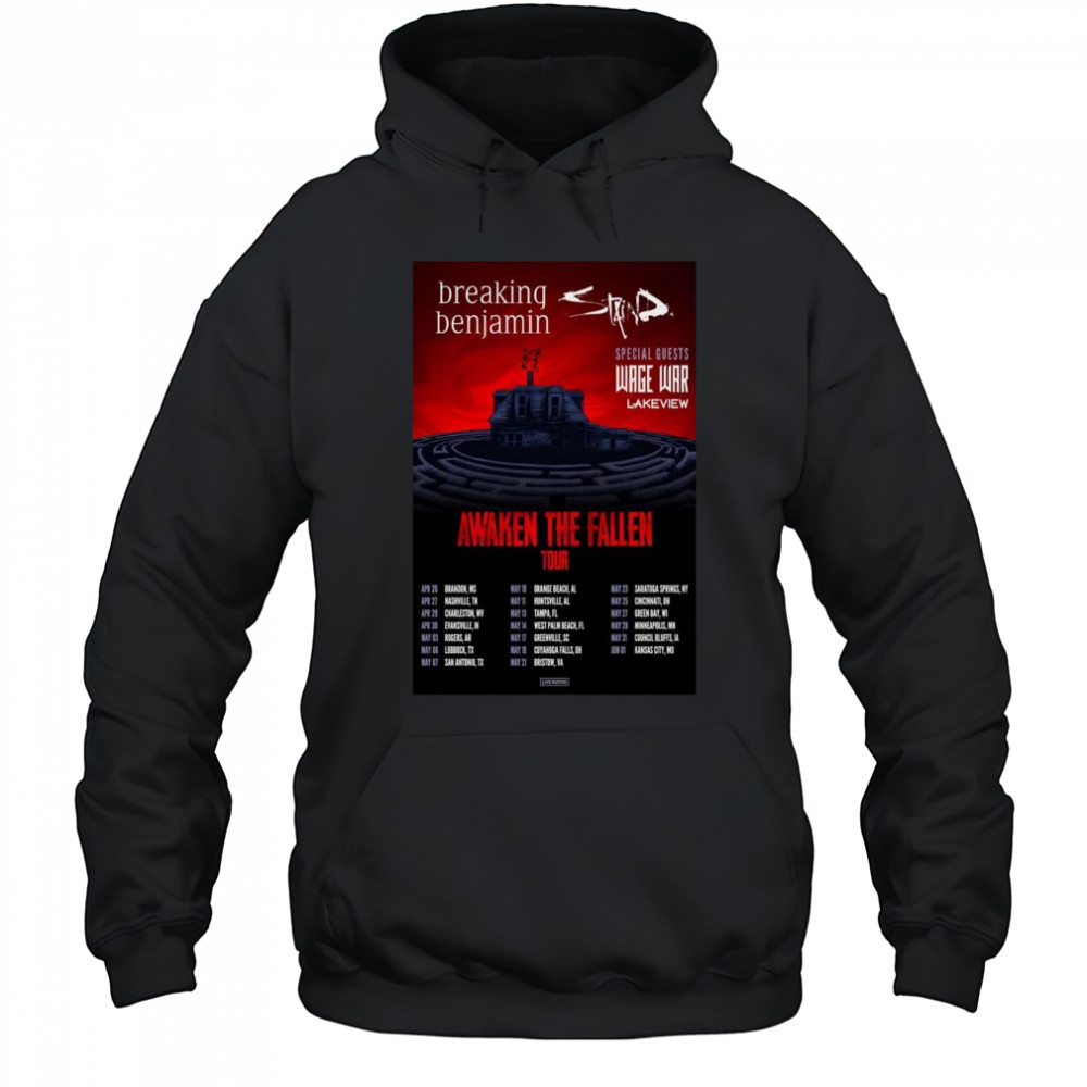 Breaking Benjamin With Staind & Wage War Tour 2025 Shirt Hoodie