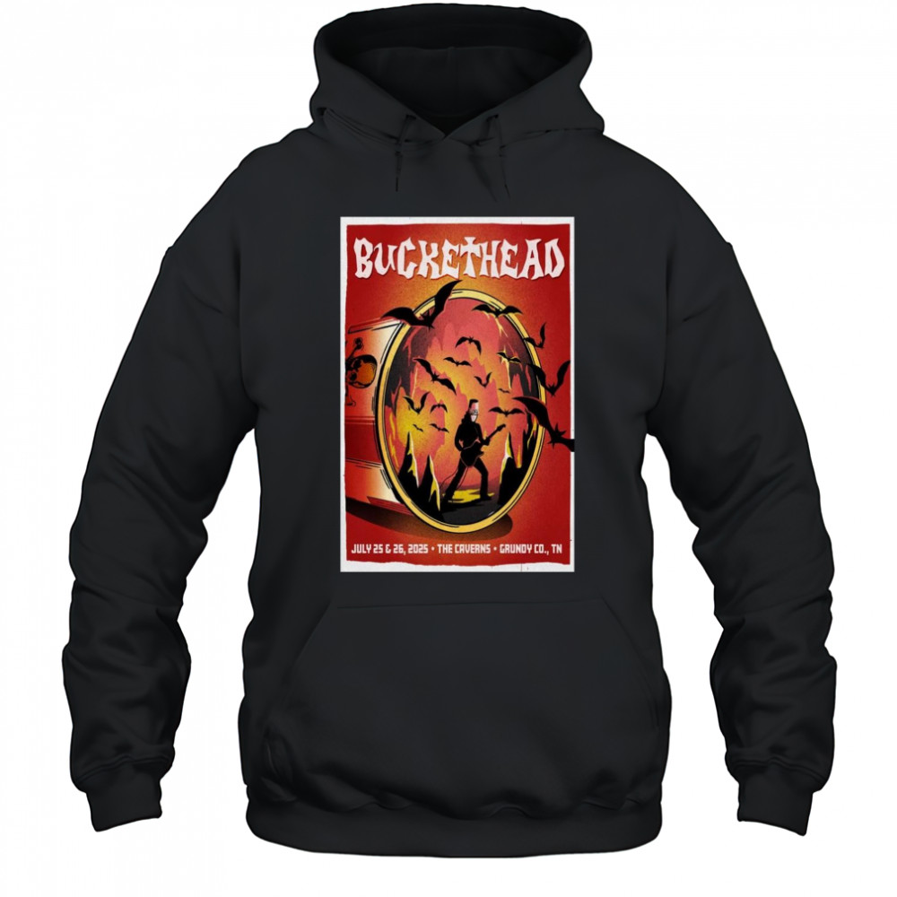 Buckethead The Caverns Grundy CO TN July 25th-26th 2025 Poster Graphic t-shirt Hoodie