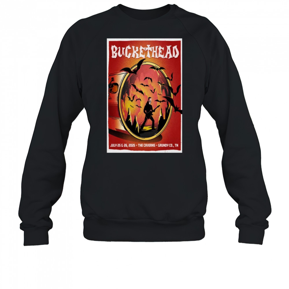 Buckethead The Caverns Grundy CO TN July 25th-26th 2025 Poster Graphic t-shirt Sweatshirt