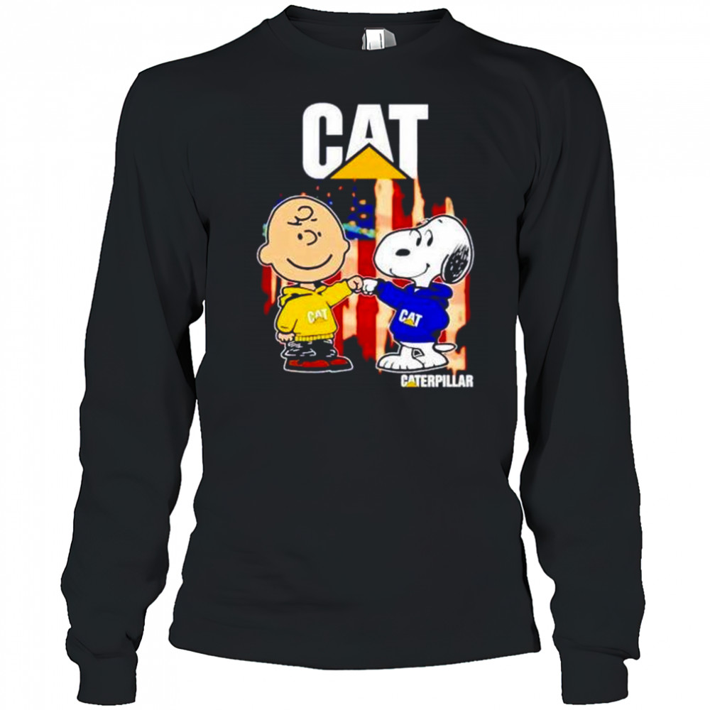 Caterpillar Charlie Brown and Snoopy shirt Long Sleeved