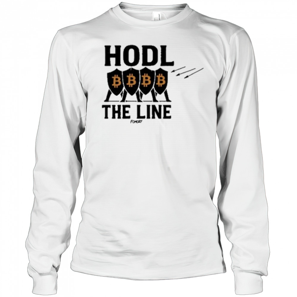 Hodl The Line Bitcoin Warrior T-shirt Long Sleeved