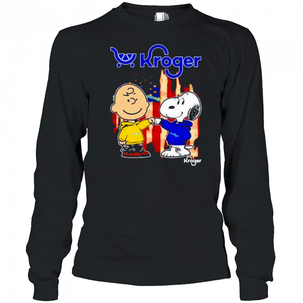 Kroger Charlie Brown and Snoopy shirt Long Sleeved