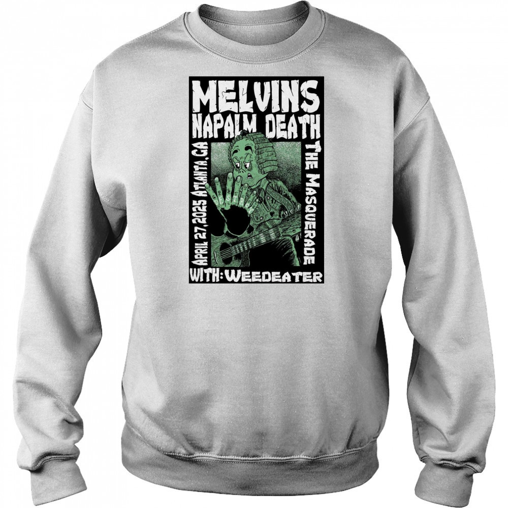 Melvins Napalm Death April 27 2025 Atlanta GA The Masquerade Event t-shirt Hoodie