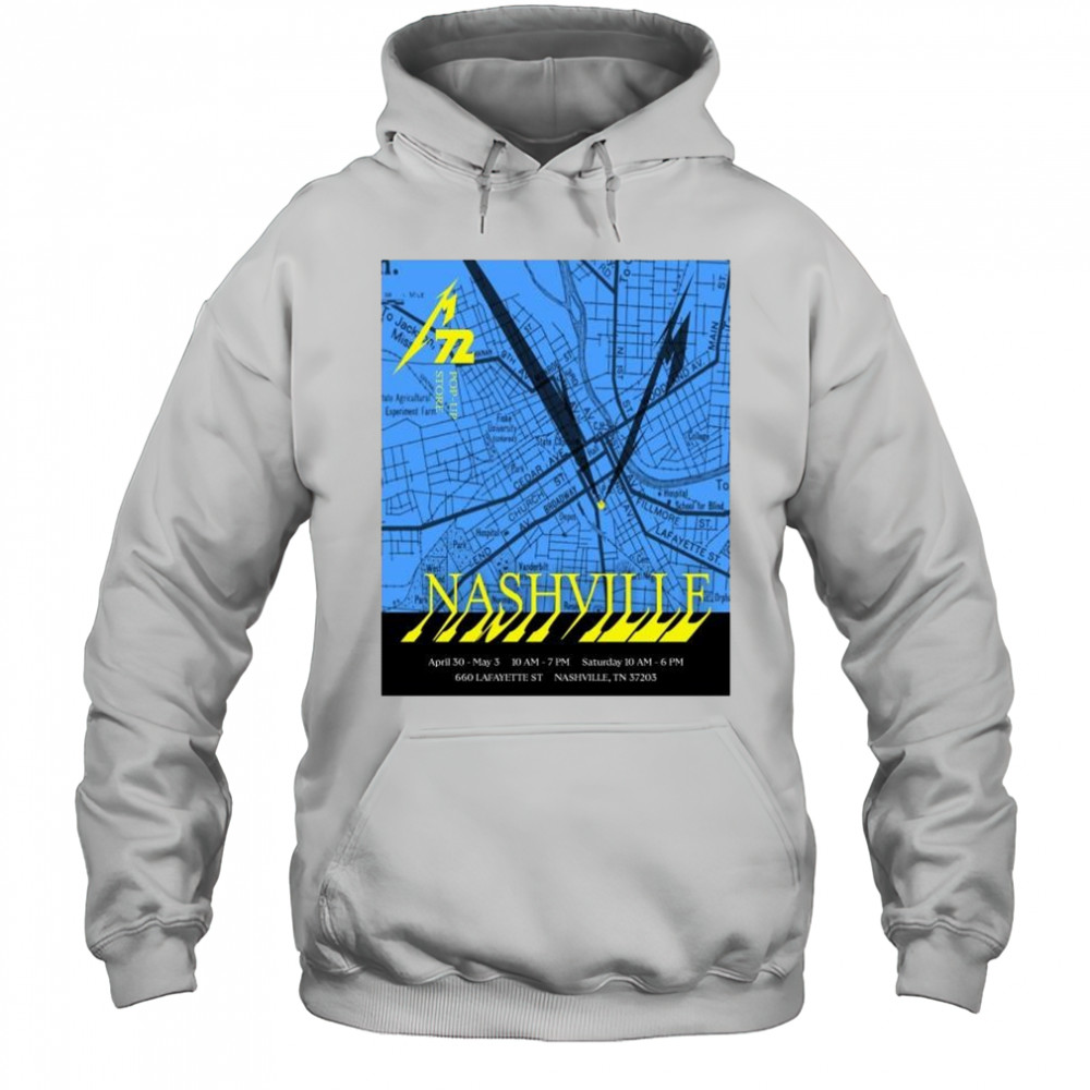 Metallica 72 Pop-Up Store Nashville April 30 – May 3 2025 Lafayette ST t-shirt Hoodie