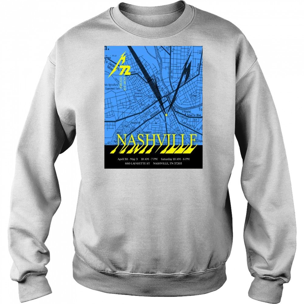 Metallica 72 Pop-Up Store Nashville April 30 – May 3 2025 Lafayette ST t-shirt Hoodie