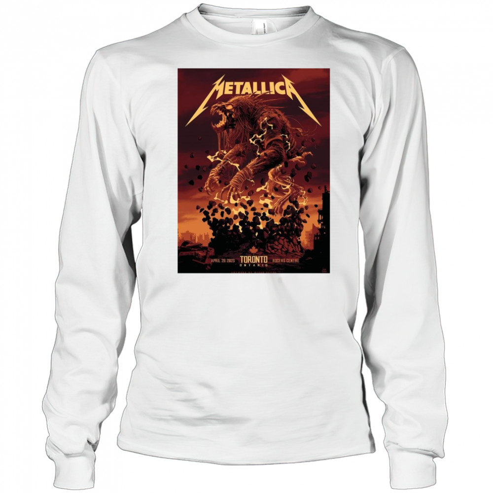 Metallica M72 Tonight In Toronto April 26 2025 Rogers Centre t-shirt Long Sleeved