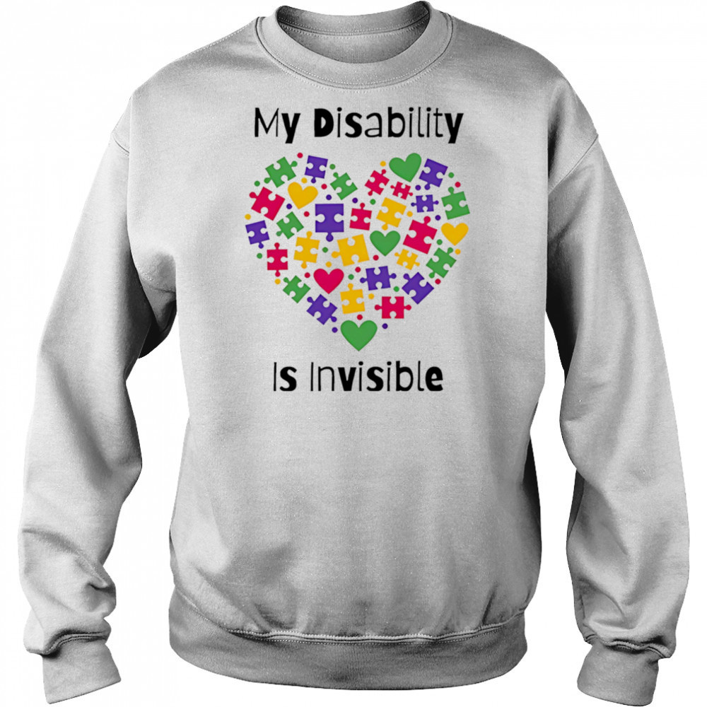 My Disability heart is invisible shirt Hoodie