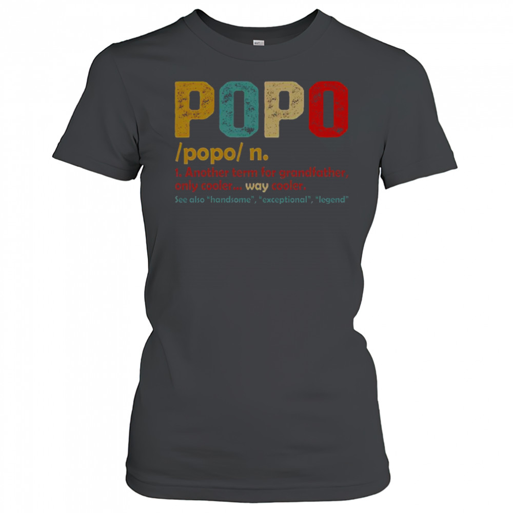 Official Popo Another Term For Grandfather Only Cooler Retro Vintage T-Shirt Women's T-shirt