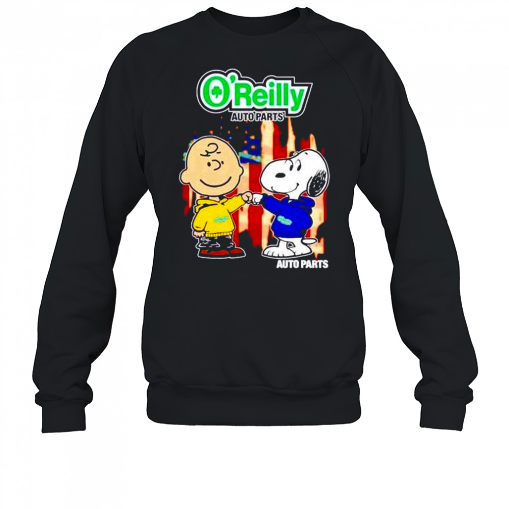 O’Reilly Auto Parts Charlie Brown and Snoopy shirt Sweatshirt