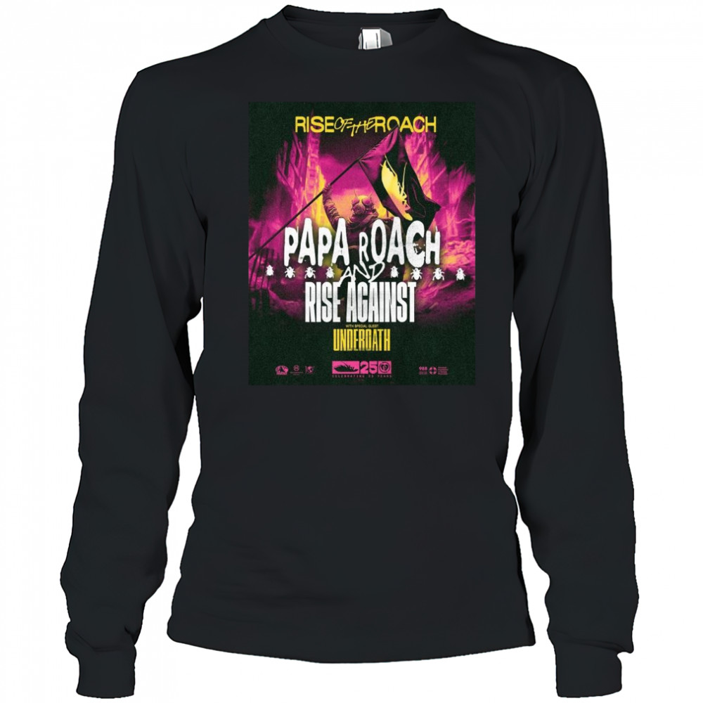 Papa Roach Rise Of The Roach US Tour 2025 Shirt Long Sleeved