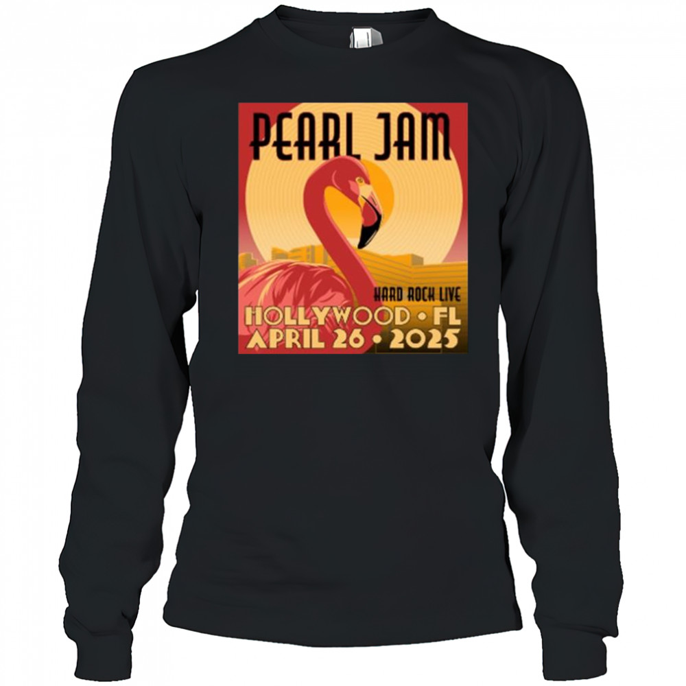 Pearl Jam The Mighty April 26 2025 Hollywood Florida Hard Rock Live t-shirt Long Sleeved