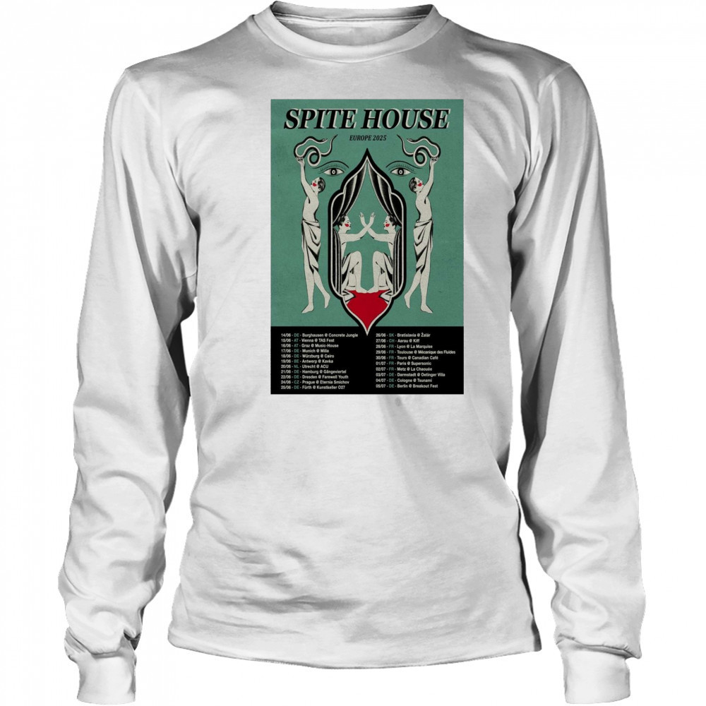 Spite House Europe Tour 2025 14 06 DE Burghausen Concrete Jungle 15 06 AT Vienna TAS Fest t-shirt Long Sleeved