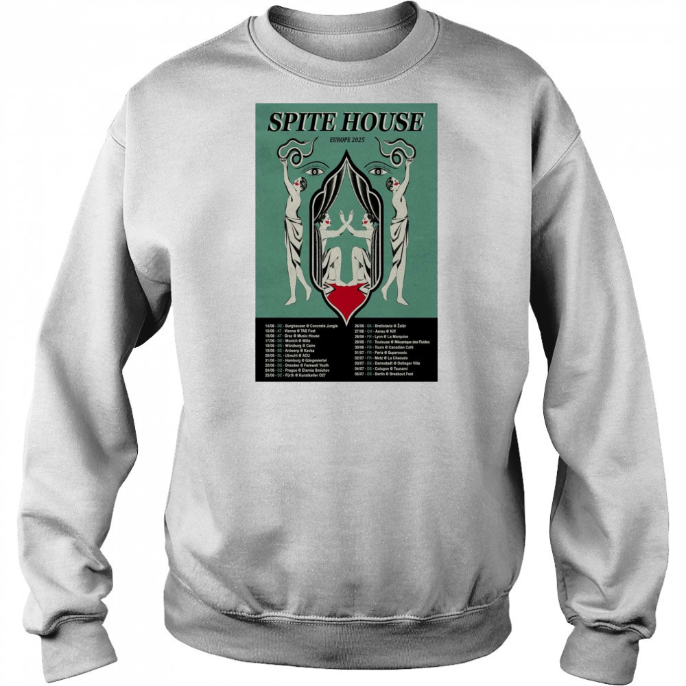 Spite House Europe Tour 2025 14 06 DE Burghausen Concrete Jungle 15 06 AT Vienna TAS Fest t-shirt Hoodie