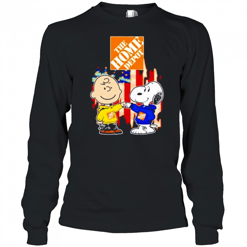 The Home Depot Charlie Brown and Snoopy shirt Long Sleeved