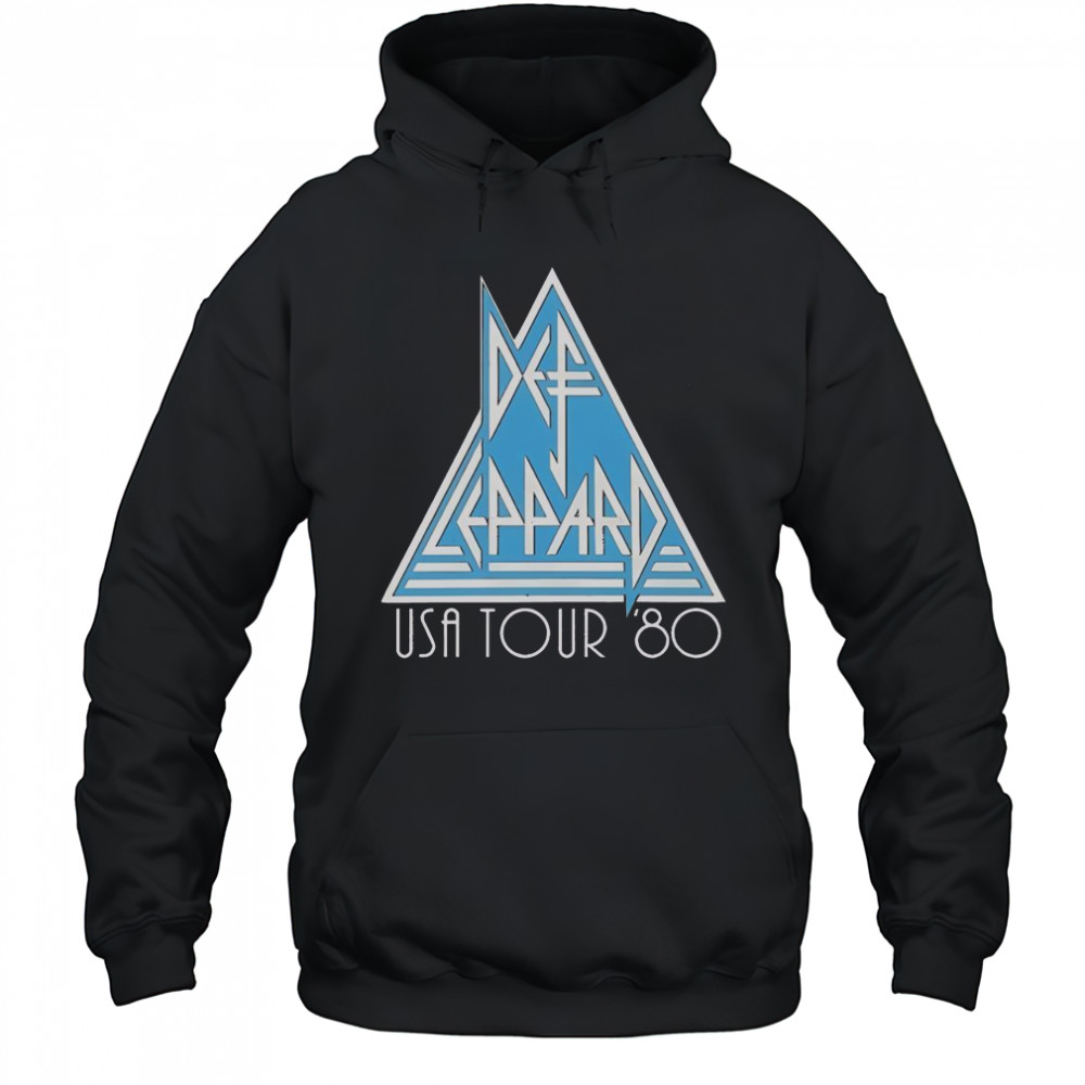 Top Def Leppard USA Tour ’80 T-Shirt Hoodie
