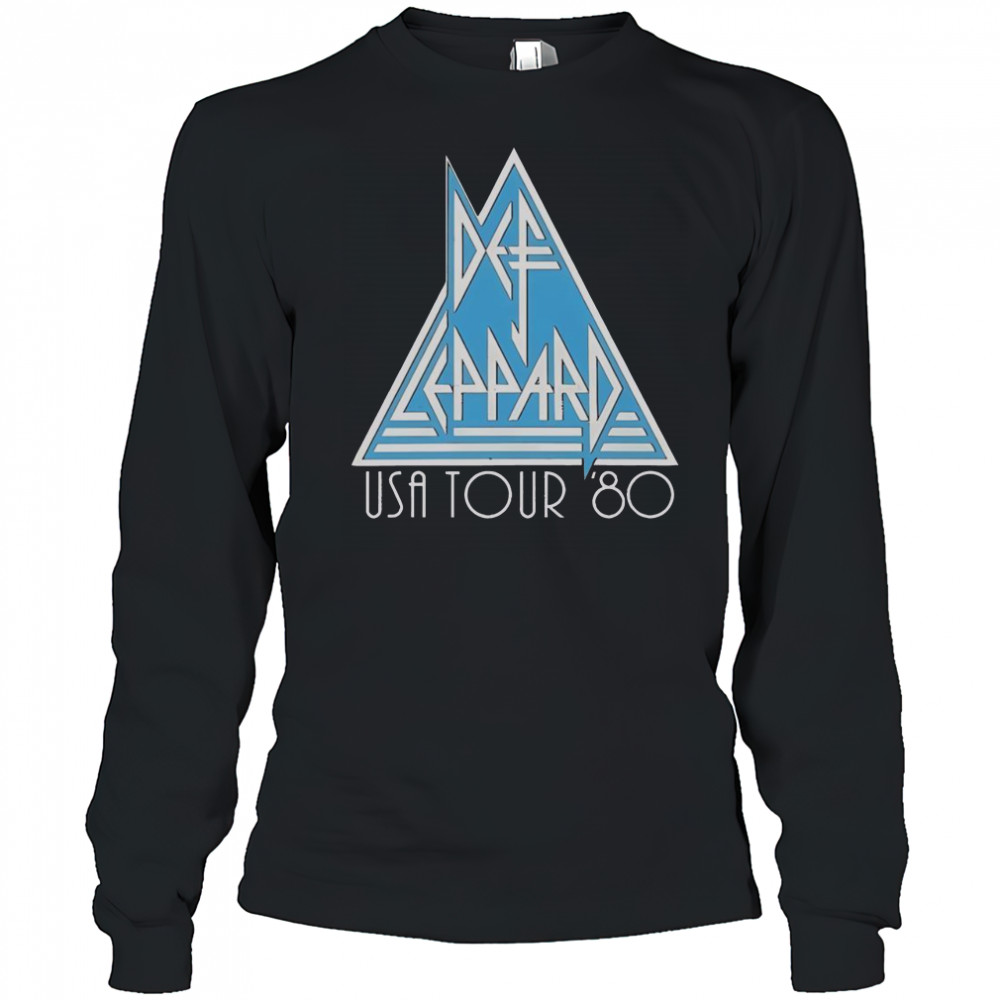 Top Def Leppard USA Tour ’80 T-Shirt Long Sleeved