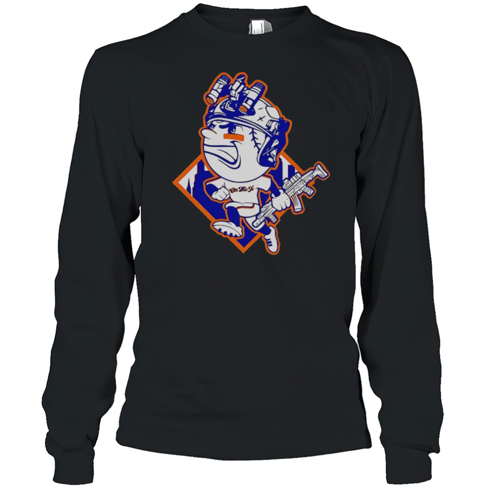Top New York Mets Mr. Met Mascot Soldier’s Helmet T-Shirt Long Sleeved