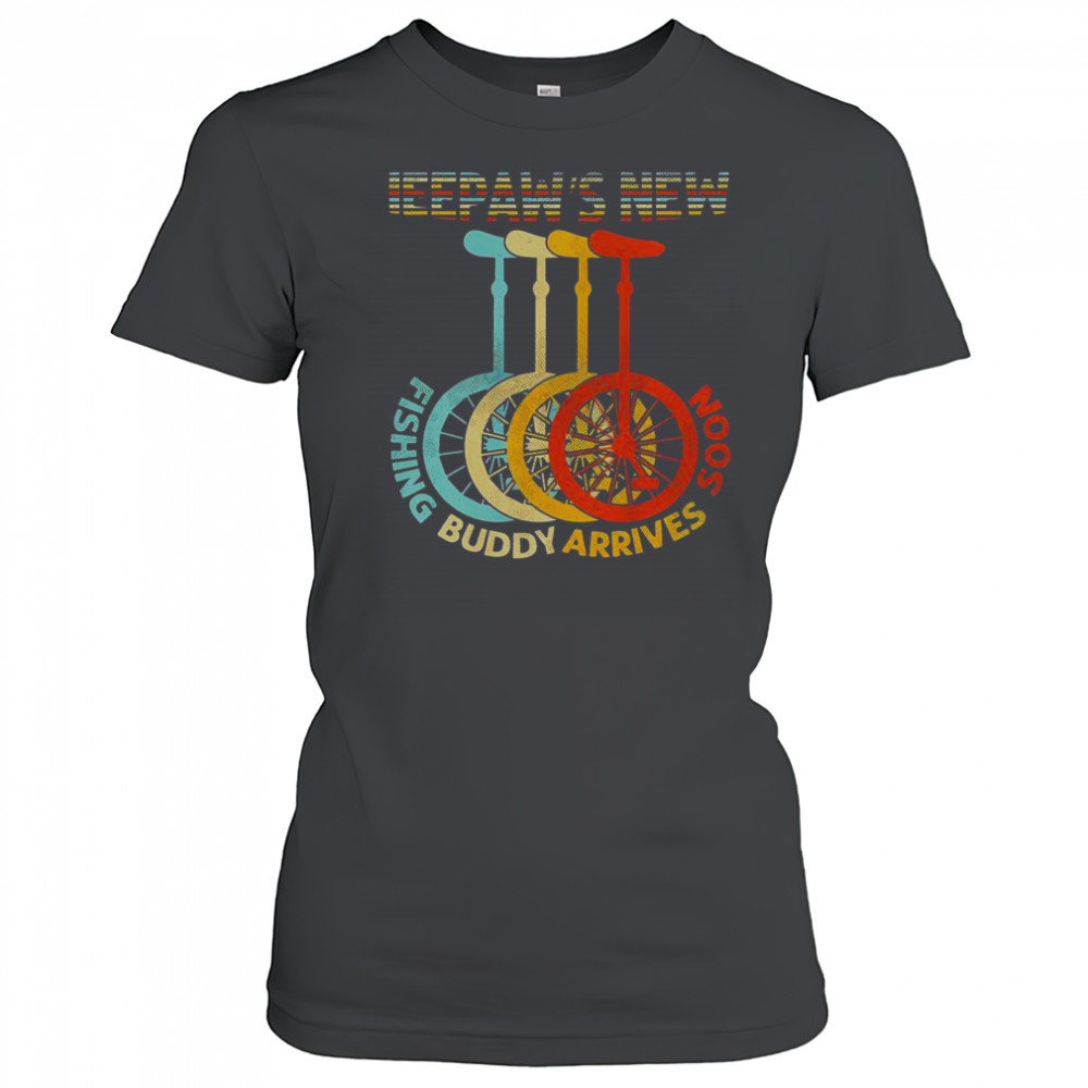Top Peepaws New Fishing Buddy Arrives Soon Unicycle T-Shirt Women's T-shirt