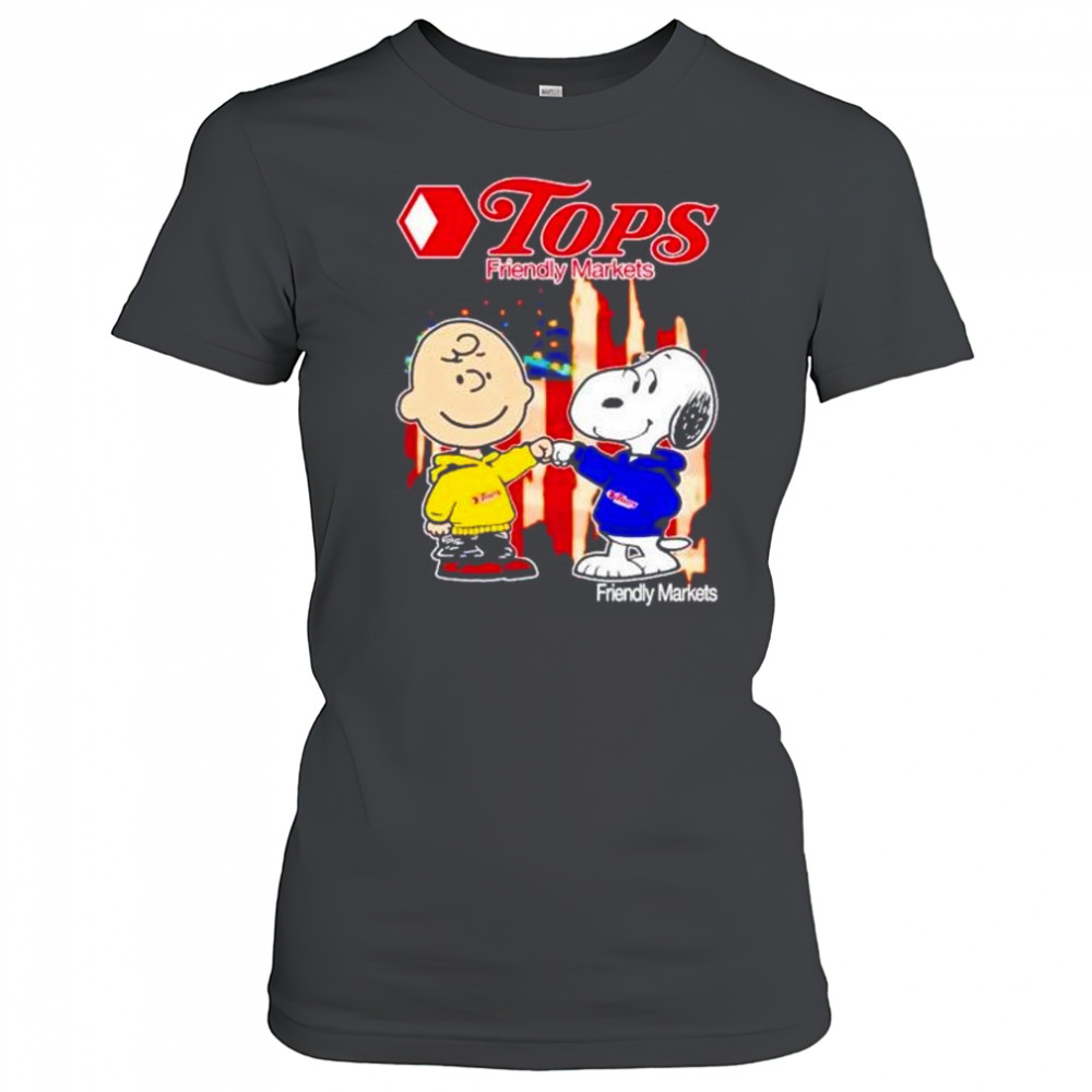 Tops Friendly Markets Charlie Brown and Snoopy shirt Women's T-shirt