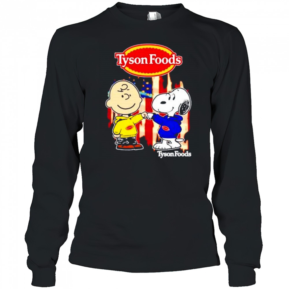 Tyson Foods Charlie Brown and Snoopy shirt Long Sleeved
